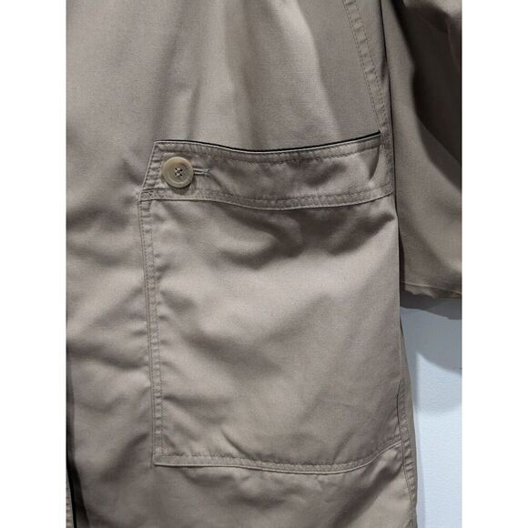 Vintage 90s Amanda Smith Tan Zip Out Fleece Lining Overcoat Trench Coat, 8 - Picture 4 of 14